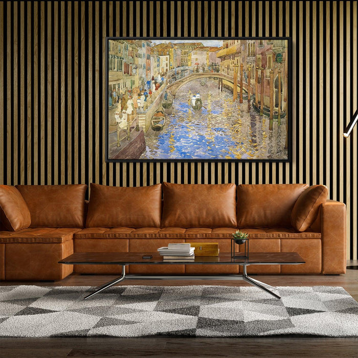 Venetian Canal Scene by Maurice Prendergast - Canvas Artwork