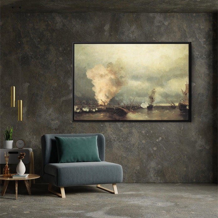 Sea battle near Vyborg by Ivan Aivazovsky - Canvas Artwork