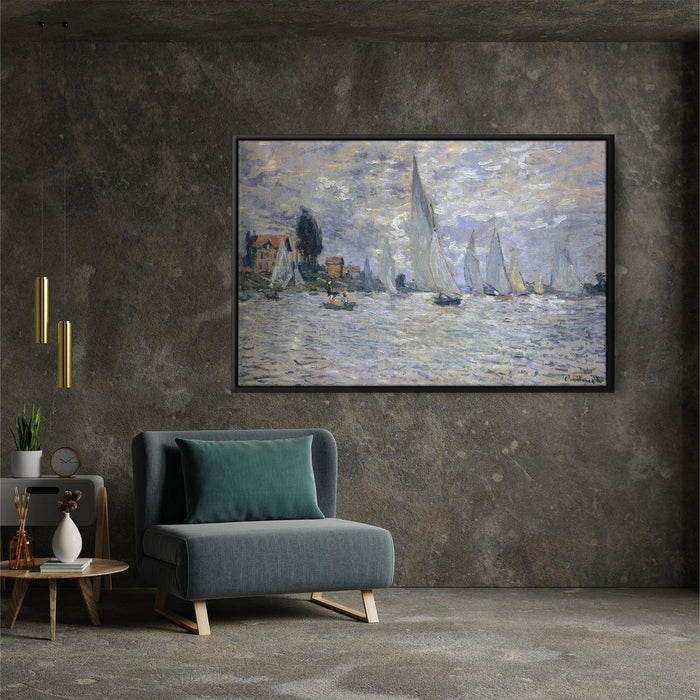 The Boats Regatta at Argenteuil by Claude Monet - Canvas Artwork