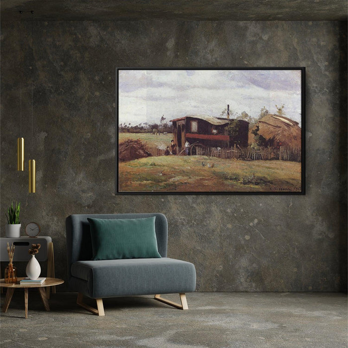 The bohemian's wagon by Camille Pissarro - Canvas Artwork