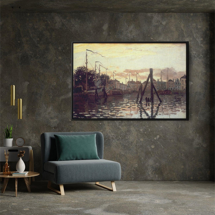 The Port at Zaandam by Claude Monet - Canvas Artwork