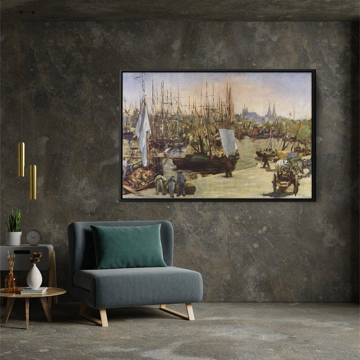 The Port of Bordeaux by Edouard Manet - Canvas Artwork