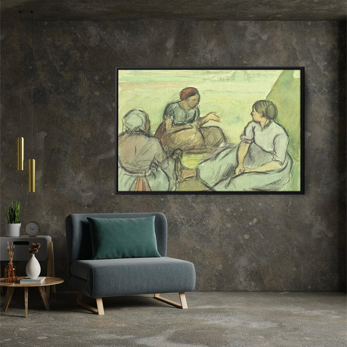 Three Peasant Women by Camille Pissarro - Canvas Artwork
