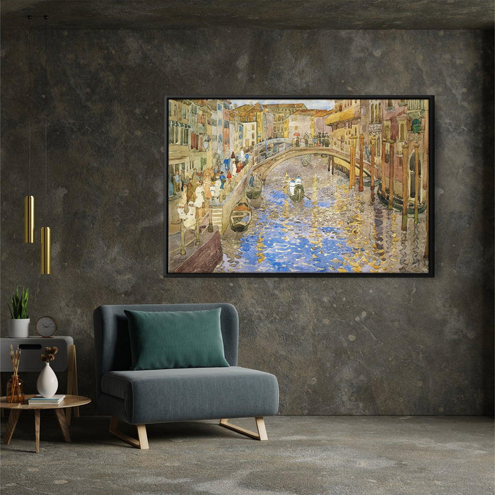 Venetian Canal Scene by Maurice Prendergast - Canvas Artwork