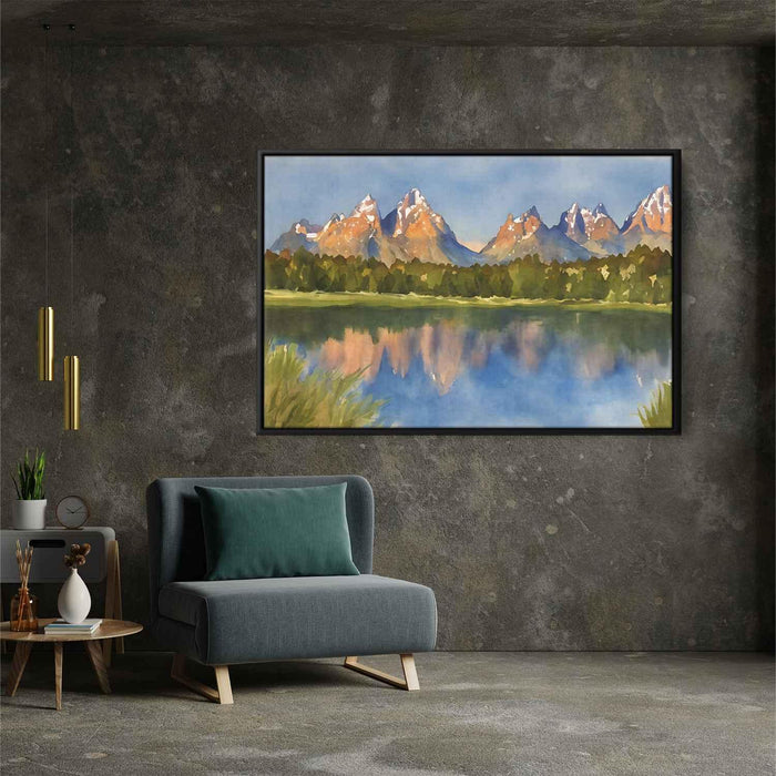 Watercolor Grand Tetons #116 - Kanvah