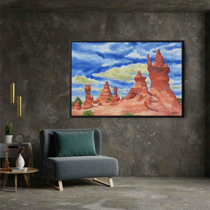 Watercolor Hoodoo formations #109 - Kanvah