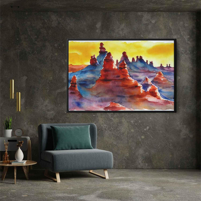 Watercolor Hoodoo formations #129 - Kanvah