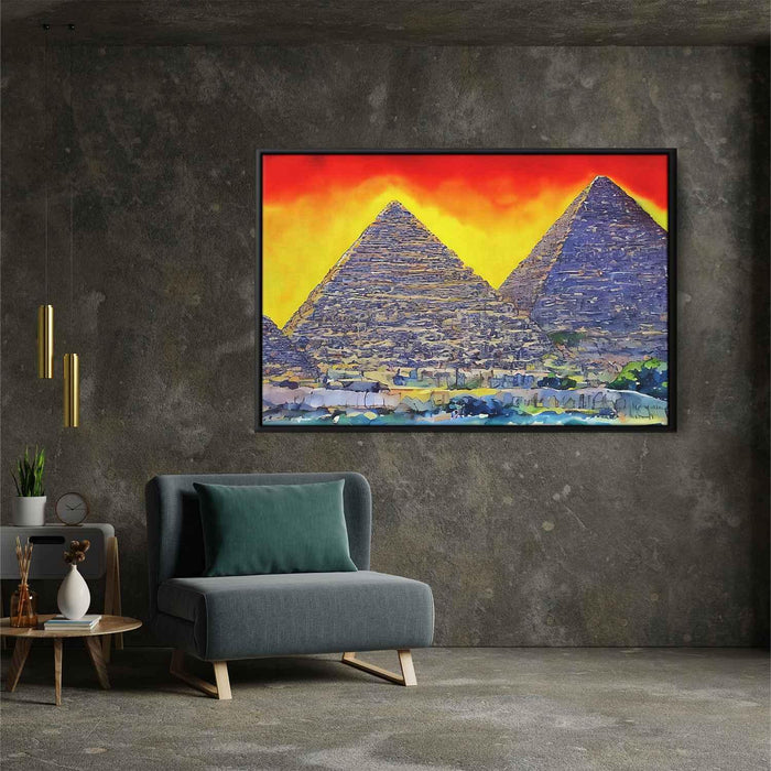 Watercolor Pyramids of Giza #119 - Kanvah