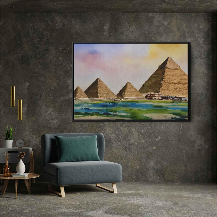 Watercolor Pyramids of Giza #120 - Kanvah