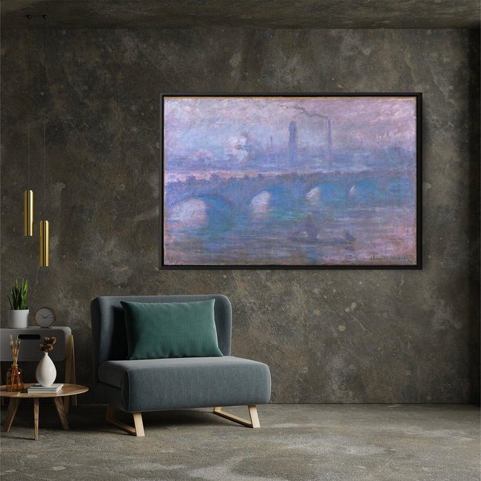 Waterloo Bridge, Misty Morning by Claude Monet - Canvas Artwork