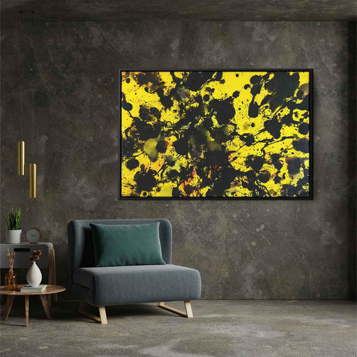 Yellow Abstract Splatter #120 - Kanvah