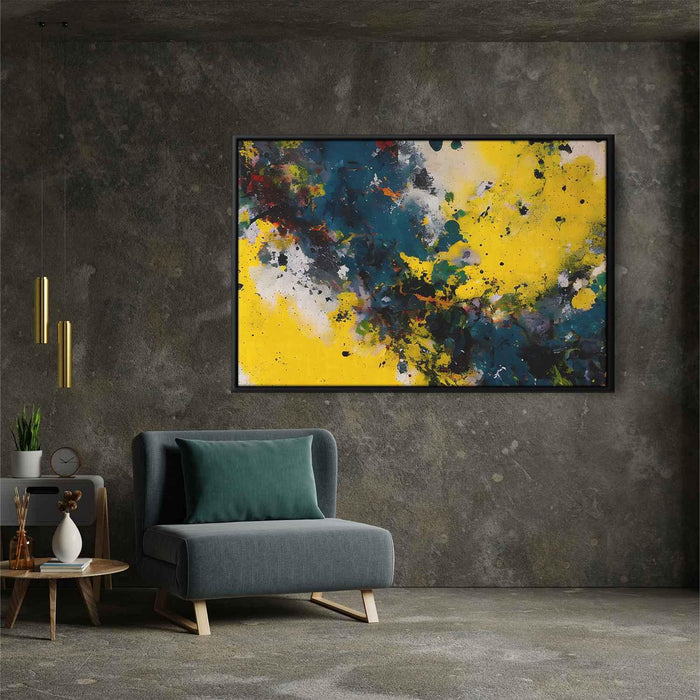 Yellow Abstract Splatter #129 - Kanvah