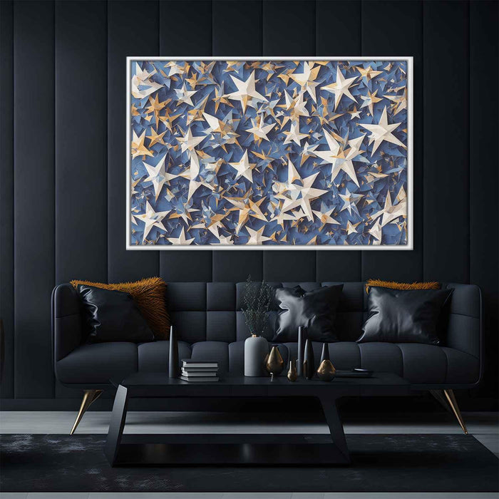 Blue Cubism Stars #129 - Kanvah