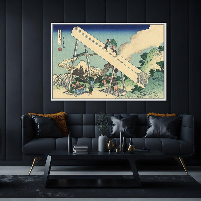 The Fuji from the mountains of Totomi by Katsushika Hokusai - Canvas Artwork