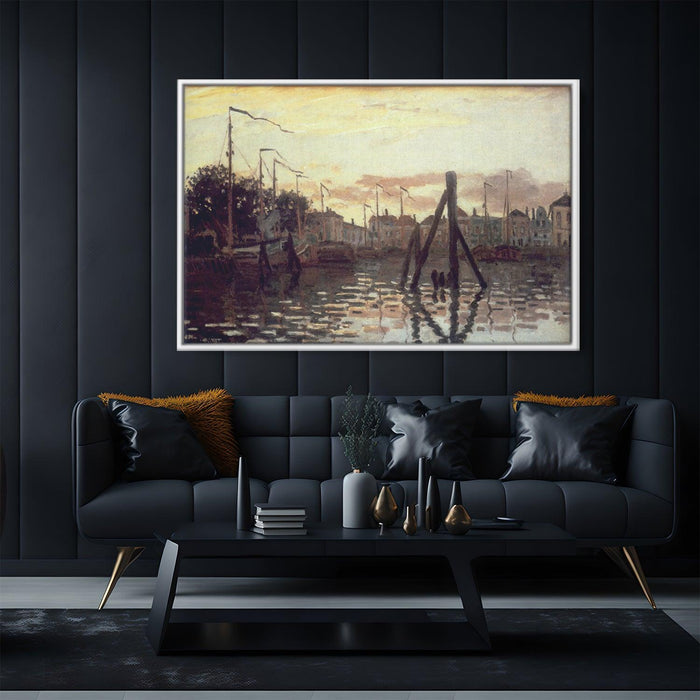 The Port at Zaandam by Claude Monet - Canvas Artwork