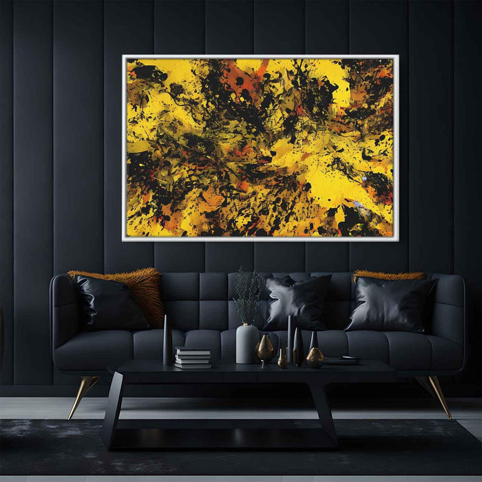 Yellow Abstract Splatter #139 - Kanvah