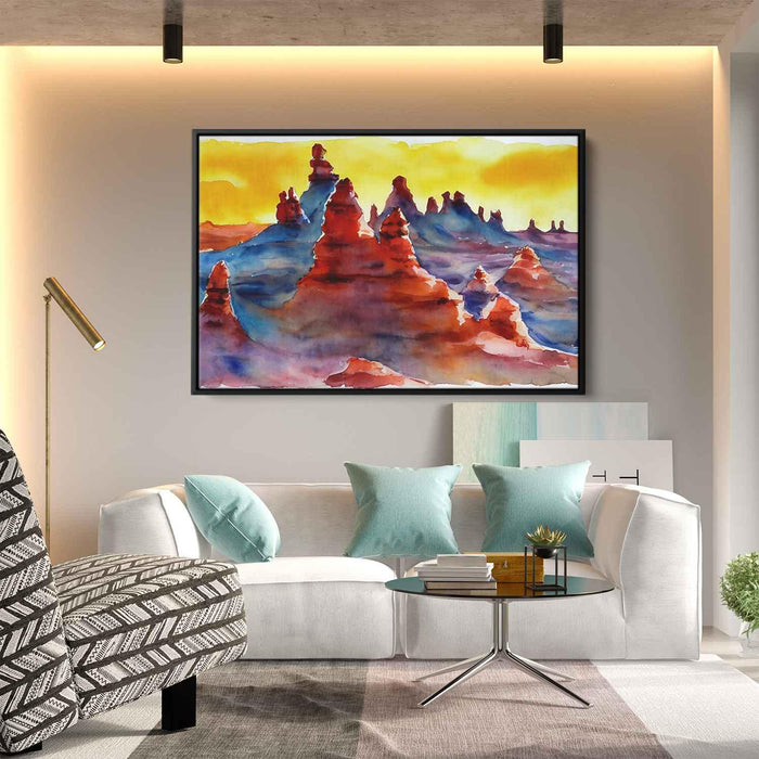 Watercolor Hoodoo formations #129 - Kanvah