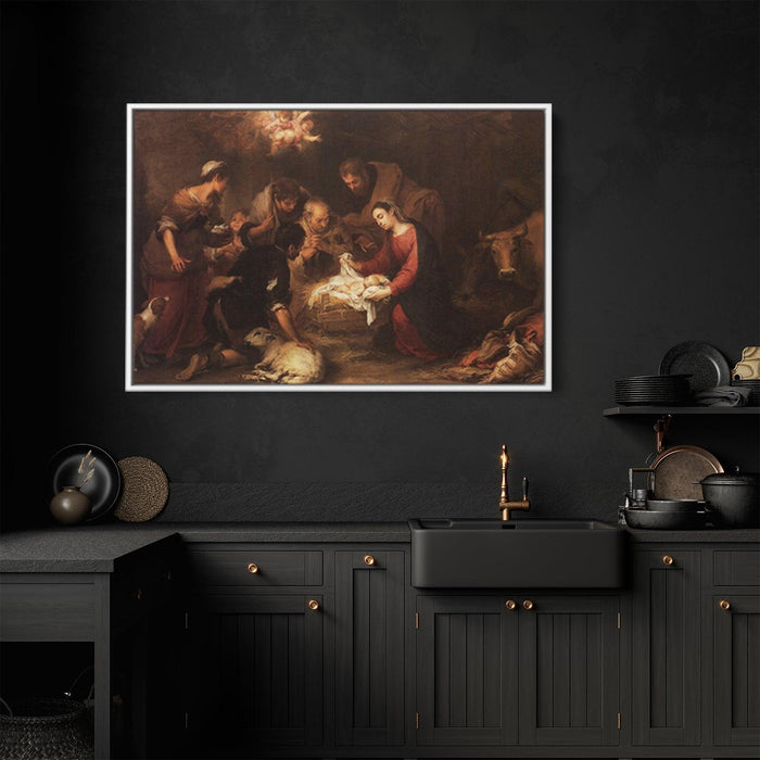 Adoration of the Shepherds by Bartolome Esteban Murillo - Canvas Artwork