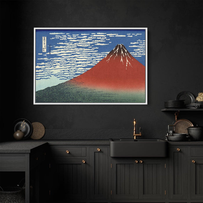 Fuji, Mountains in clear Weather (Red Fuji) by Katsushika Hokusai - Canvas Artwork