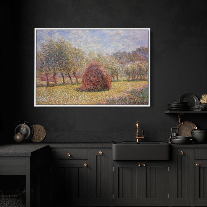 Haystacks at Giverny by Claude Monet - Canvas Artwork