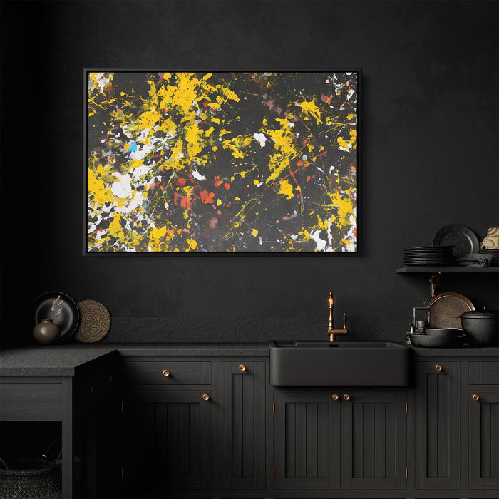 Yellow Abstract Splatter #122 - Kanvah