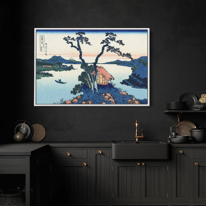 Lake Suwa in the Shinano province by Katsushika Hokusai - Canvas Artwork