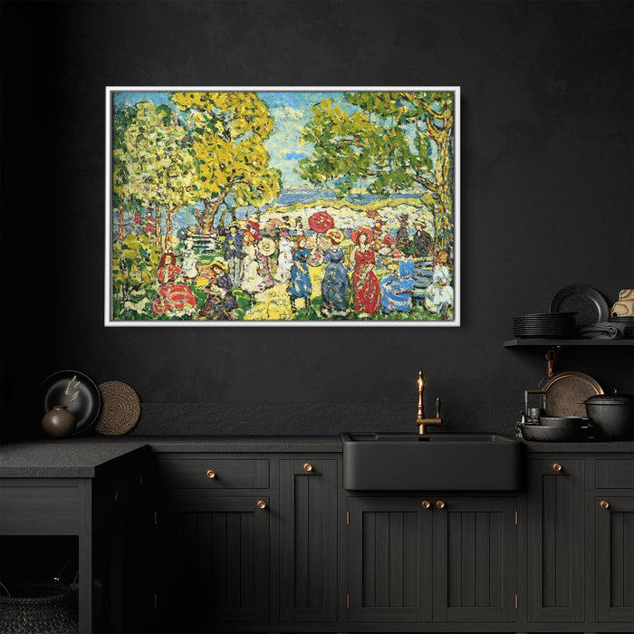 Landscape with Figures by Maurice Prendergast - Canvas Artwork