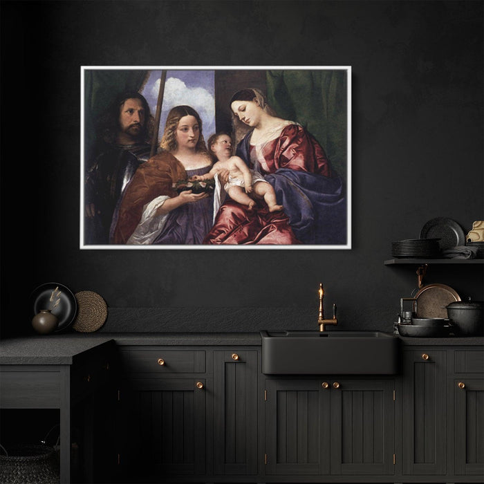 Madonna and Child with Sts Dorothy and George by Titian - Canvas Artwork
