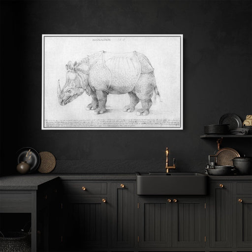 Rhinoceros by Albrecht Durer - Canvas Artwork