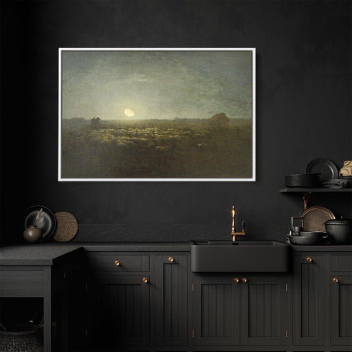 The sheep pen, moonlight by Jean-Francois Millet - Canvas Artwork