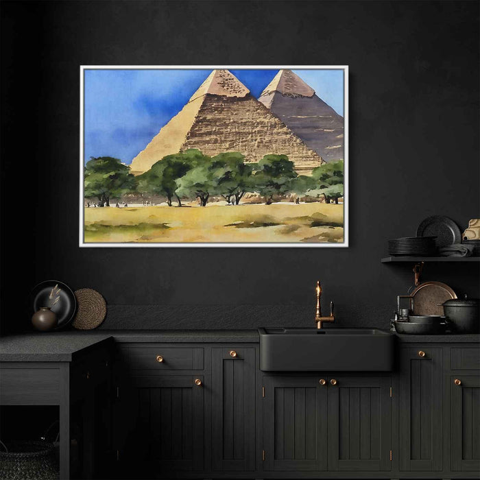 Watercolor Pyramids of Giza #132 - Kanvah