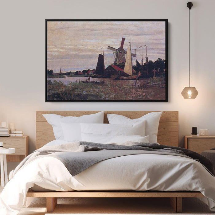 Windmill at Zaandam by Claude Monet - Canvas Artwork