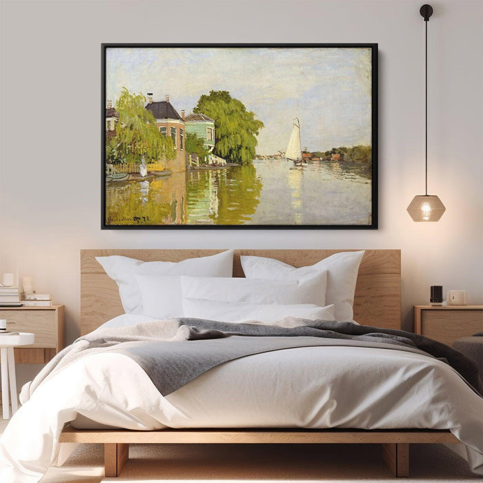 Houses on the Achterzaan by Claude Monet - Canvas Artwork
