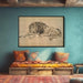 Lion Resting by Rembrandt - Canvas Artwork