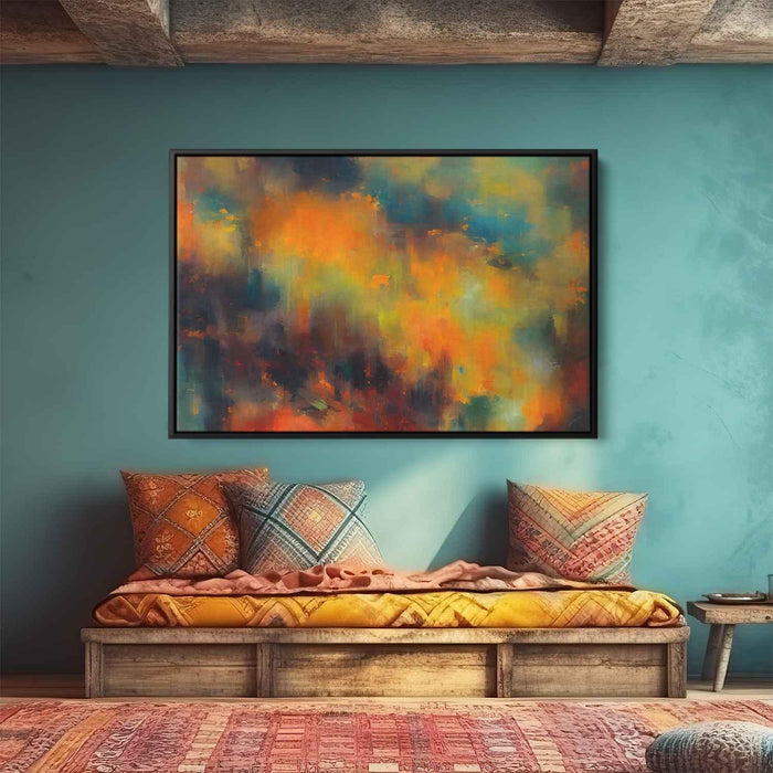 Orange Abstract Print #105 - Kanvah