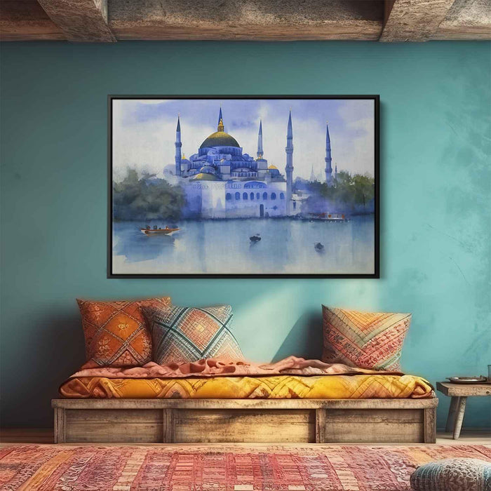 Watercolor Blue Mosque #108 - Kanvah