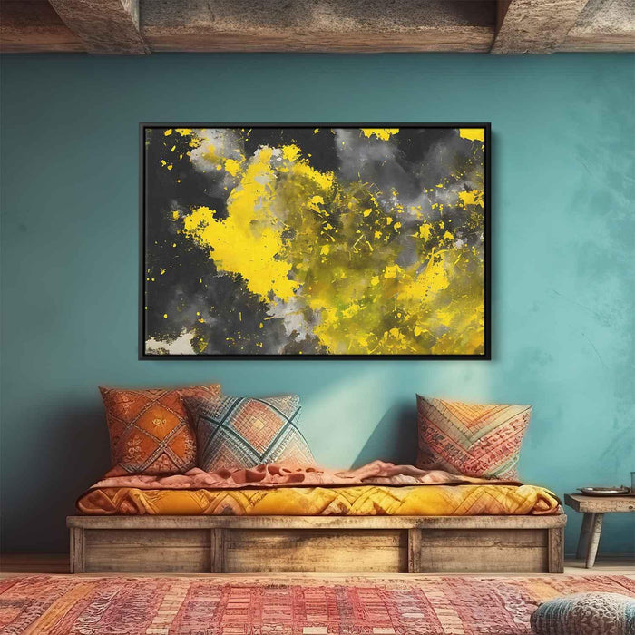 Yellow Abstract Splatter #115 - Kanvah