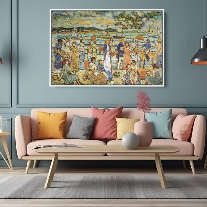 Along the Shore by Maurice Prendergast - Canvas Artwork