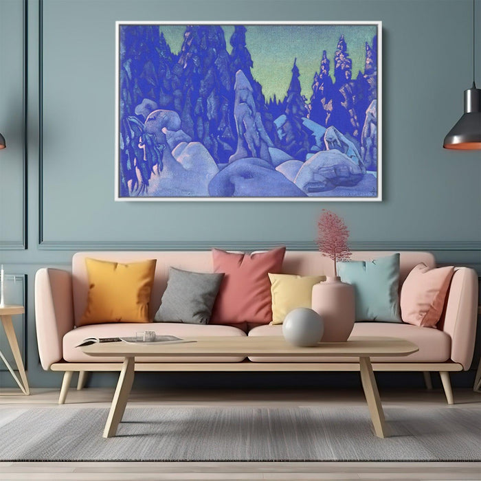 Guardians of the snow by Nicholas Roerich - Canvas Artwork