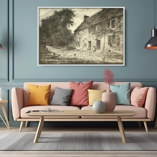 House birthplace Millet by Jean-Francois Millet - Canvas Artwork