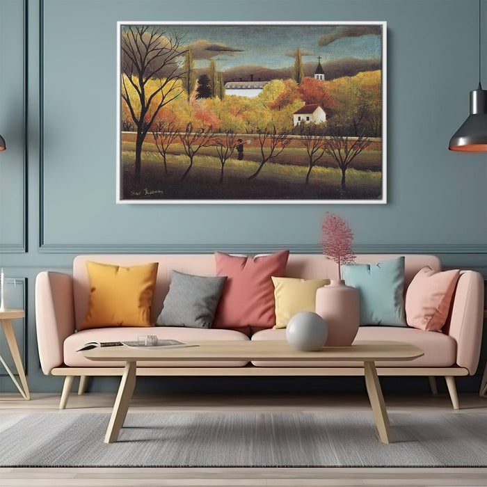 Landscape with Farmer by Henri Rousseau - Canvas Artwork