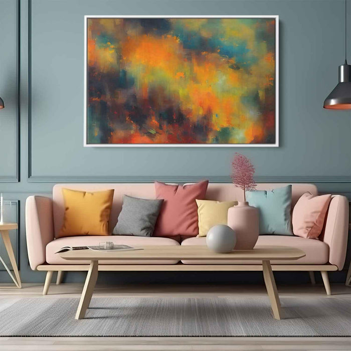 Orange Abstract Print #105 - Kanvah