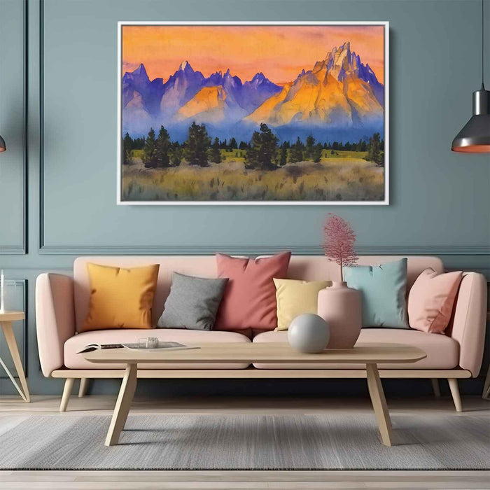 Watercolor Grand Tetons #112 - Kanvah