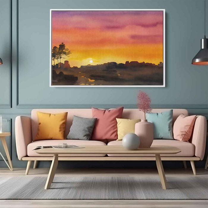 Watercolor Sunset #123 - Kanvah