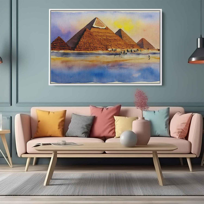 Watercolor Pyramids of Giza #123 - Kanvah