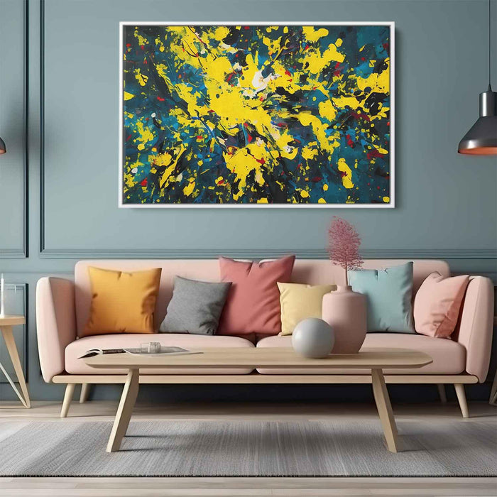 Yellow Abstract Splatter #106 - Kanvah