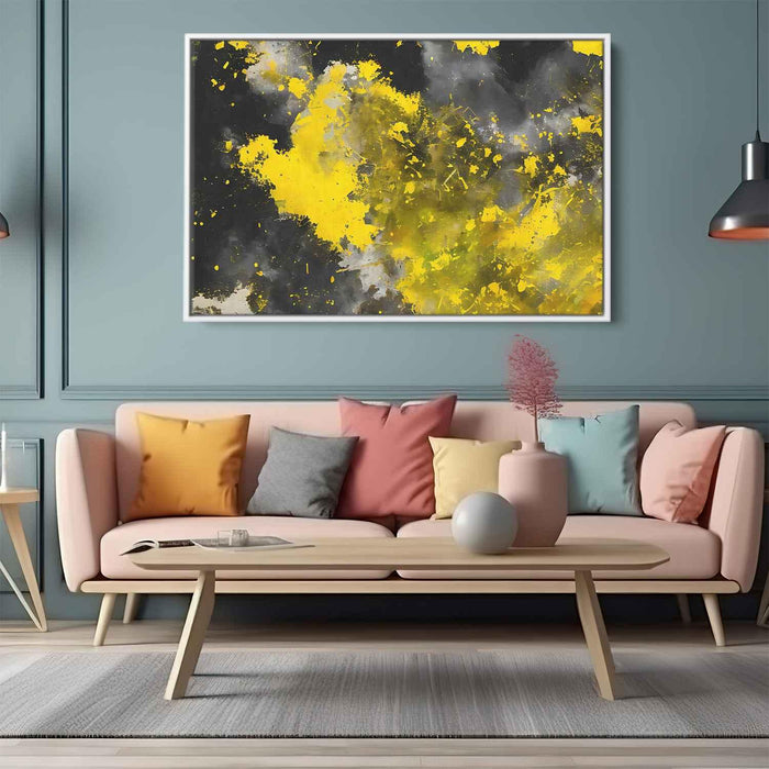 Yellow Abstract Splatter #115 - Kanvah