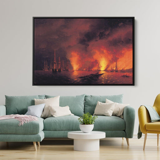 Battle of Sinop by Ivan Aivazovsky - Canvas Artwork