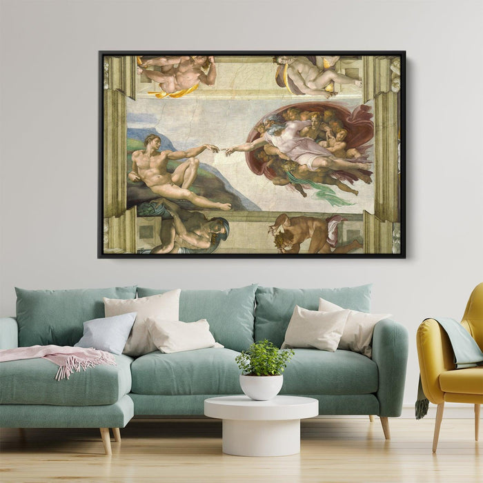 Sistine Chapel Ceiling: Creation of Adam by Michelangelo - Canvas Artwork