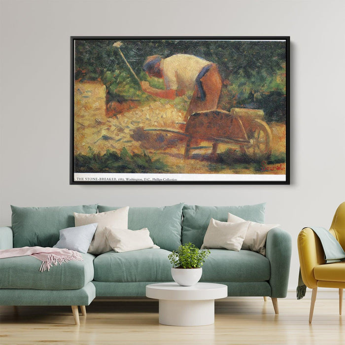 Stone Breaker and Wheelbarrow, Le Raincy by Georges Seurat - Canvas Artwork